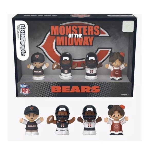 Little People Collectors NFL Chicago Bears Four Figures Football (Brand New) - Picture 7 of 7